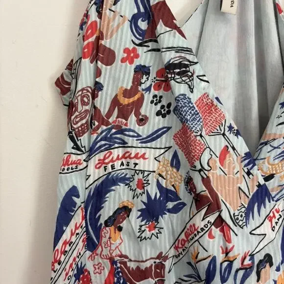 Scotch & Soda Keoni Rare Hawaiian-Print Jumpsuit Tropical Resortwear Women’s S - Picture 6 of 13